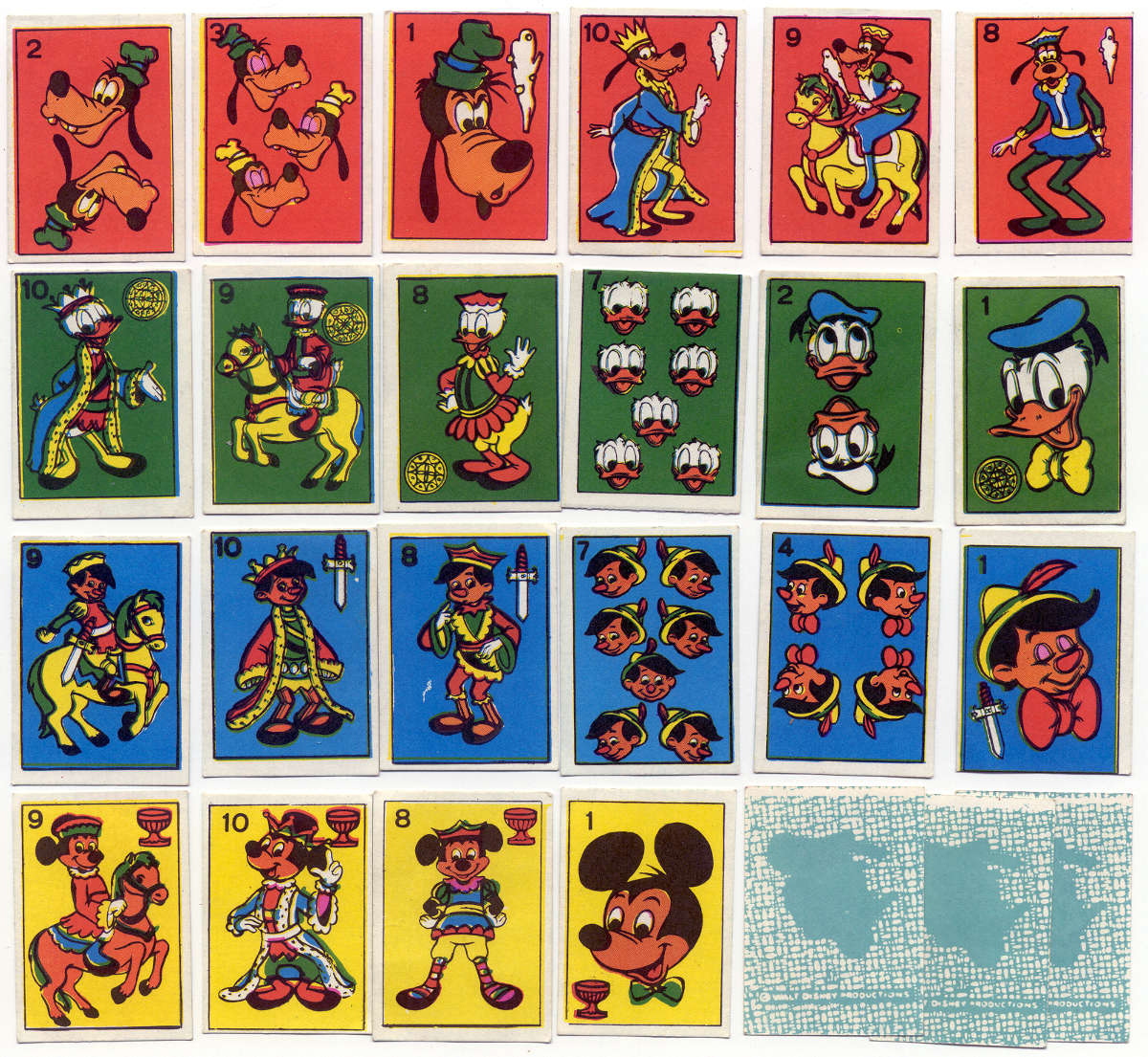 Children’s miniature Walt Disney playing cards, Uruguay, c.1990