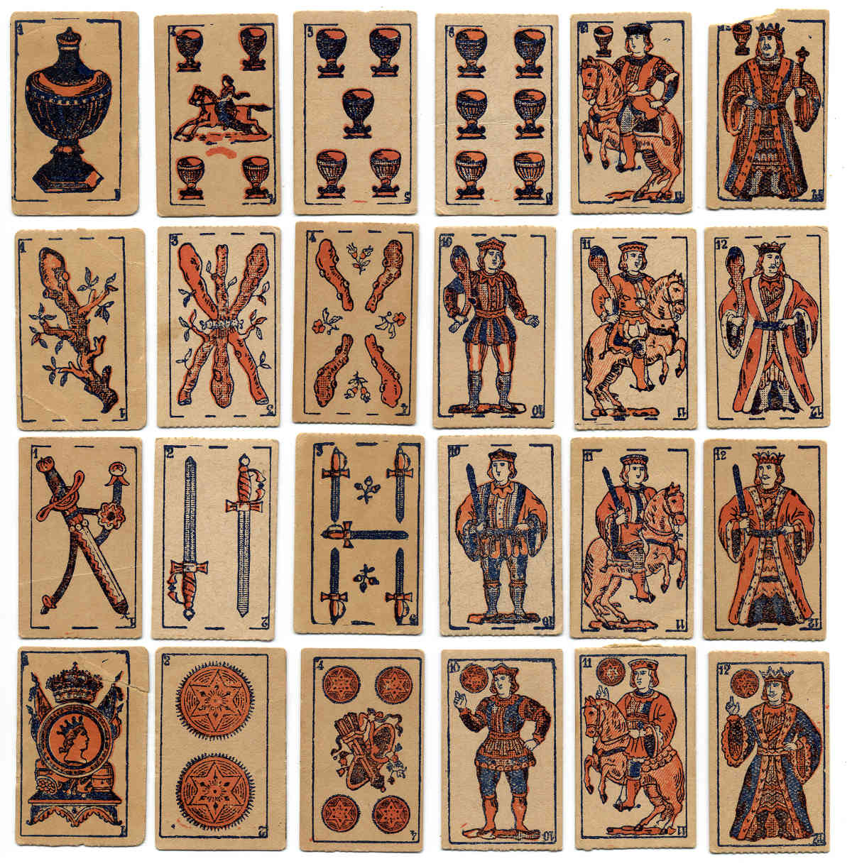 Children's miniature playing cards with Proverbs and Maxims, anonymous manufacturer, Montevideo, c.1928