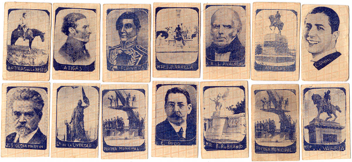 Children's miniature popular heroes and celebrities cards, Montevideo, c.1928