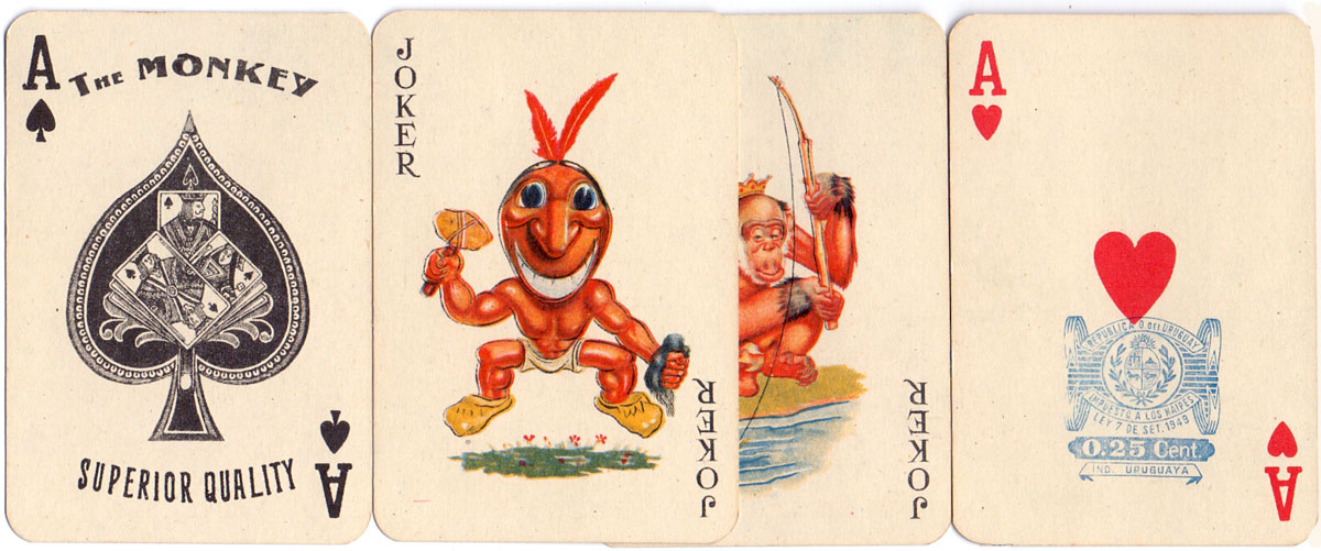 ‘The Monkey’ playing cards  by M.C. de Casabó Ltda, c.1950