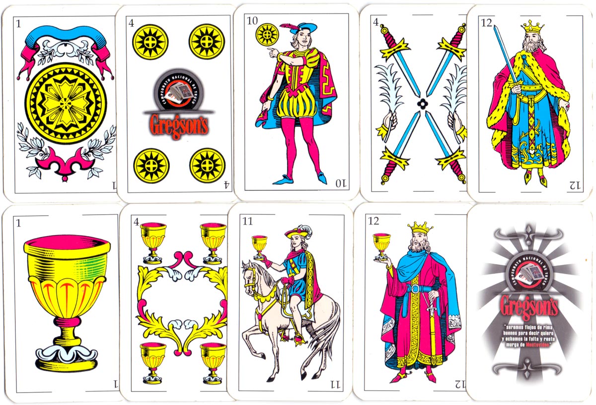 Uruguay playing cards for Gregson's Truco Championship made by Imprimex S.A., 2008