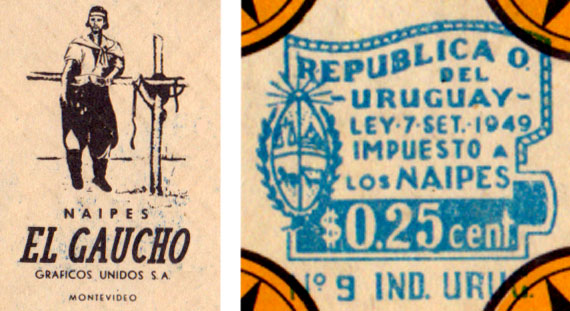 Naipes “El Gaucho” Manufactured by Gráficos Unidos S.A., Montevideo, c.1960