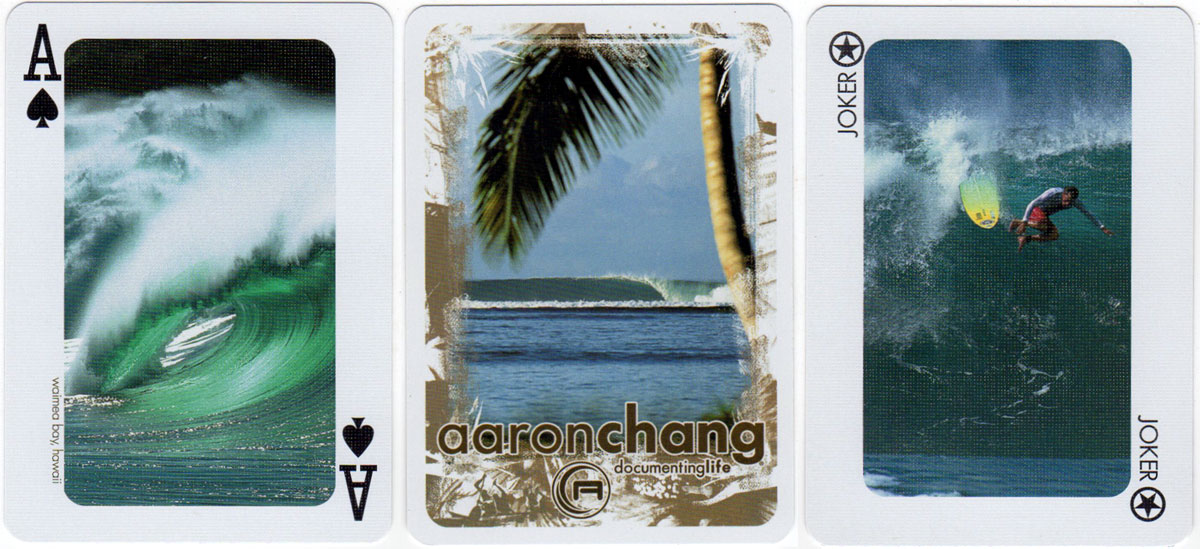 Waves From Around the World playing cards with photography by Aaron Chang