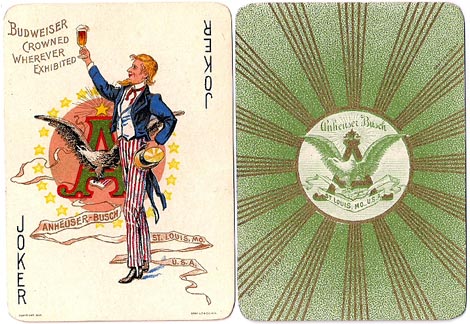 the Joker and the back design, Anheuser-Busch Brewing Assn, 1899