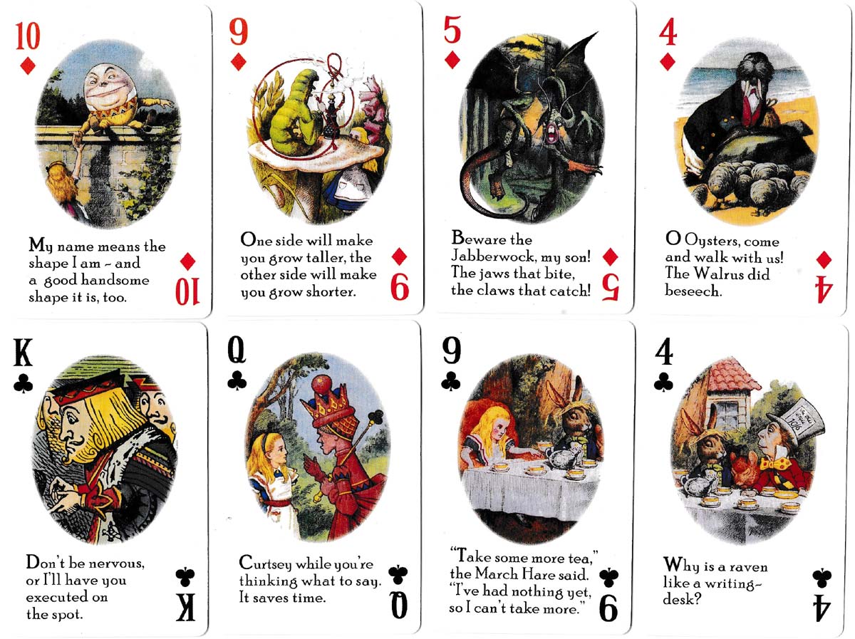 Alice in Wonderland playing cards published by Prospero Art, USA, 2008