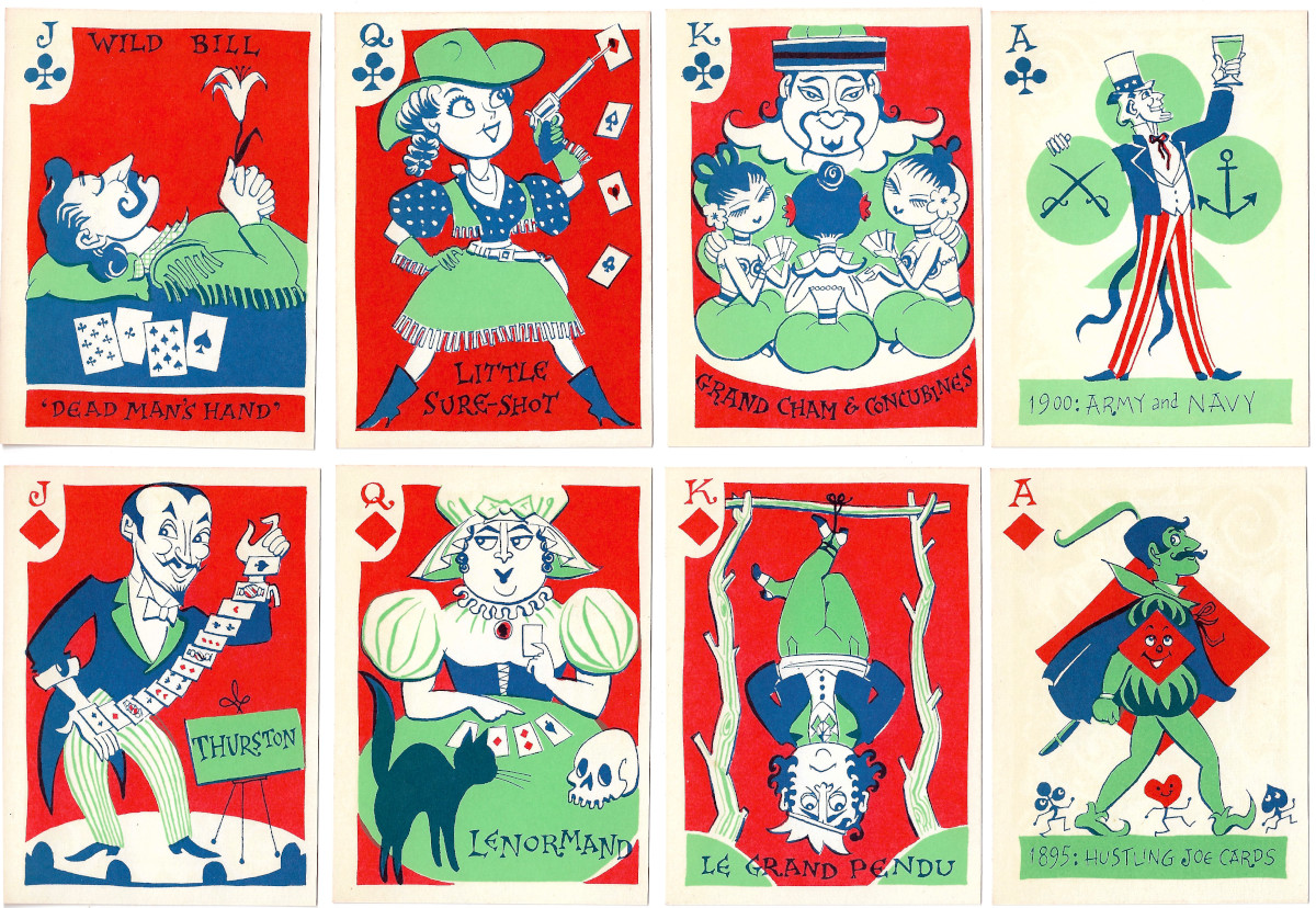 Fact & Fancy, a deck of cards designed by Dick Martin for the Chicago Playing Card Collectors, 1961