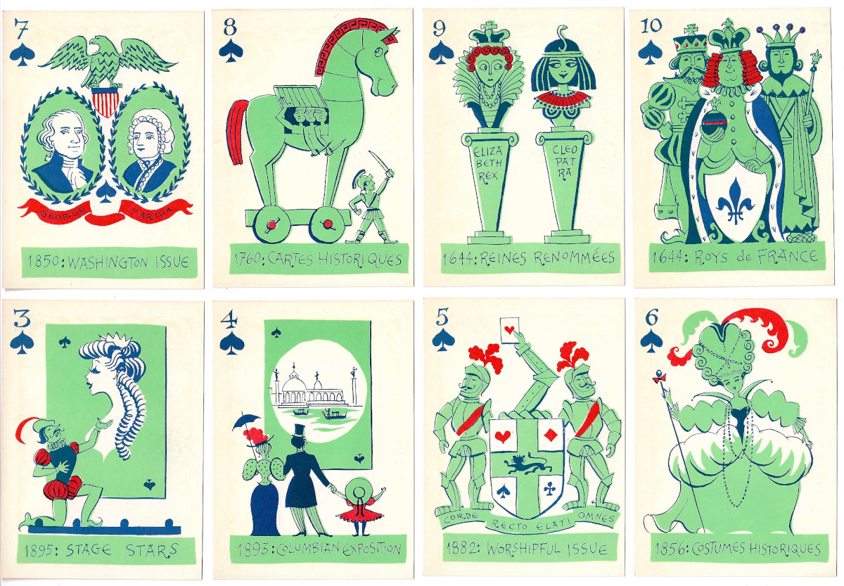 Fact & Fancy, a deck of cards designed by Dick Martin for the Chicago Playing Card Collectors, 1961