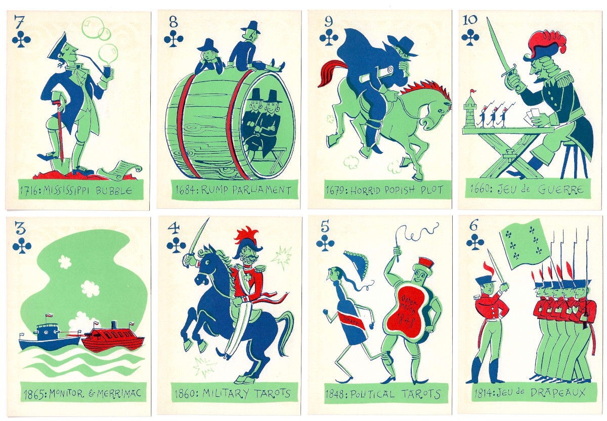 Fact & Fancy, a deck of cards designed by Dick Martin for the Chicago Playing Card Collectors, 1961
