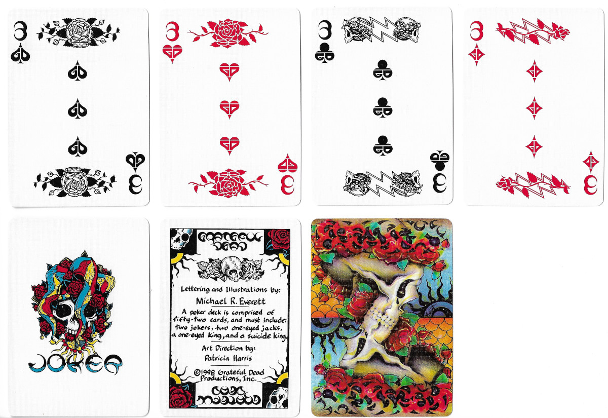 Grateful Dead playing cards by Michael R. Everett [3rd vintage deck], 1998