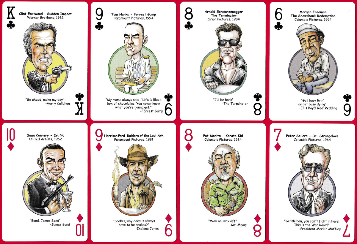 ‘Hooray for Hollywood’ playing cards produced by Parody Productions, USA, 2006