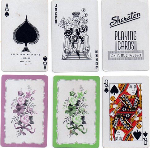 ‘Sheraton’ playing cards, ARRCO, USA