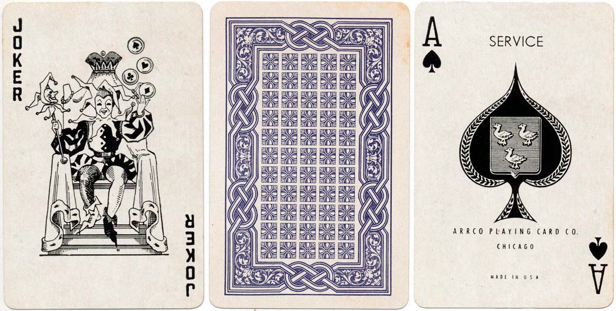 ‘Service de Luxe’ playing cards by ARRCO, c.1943 or later