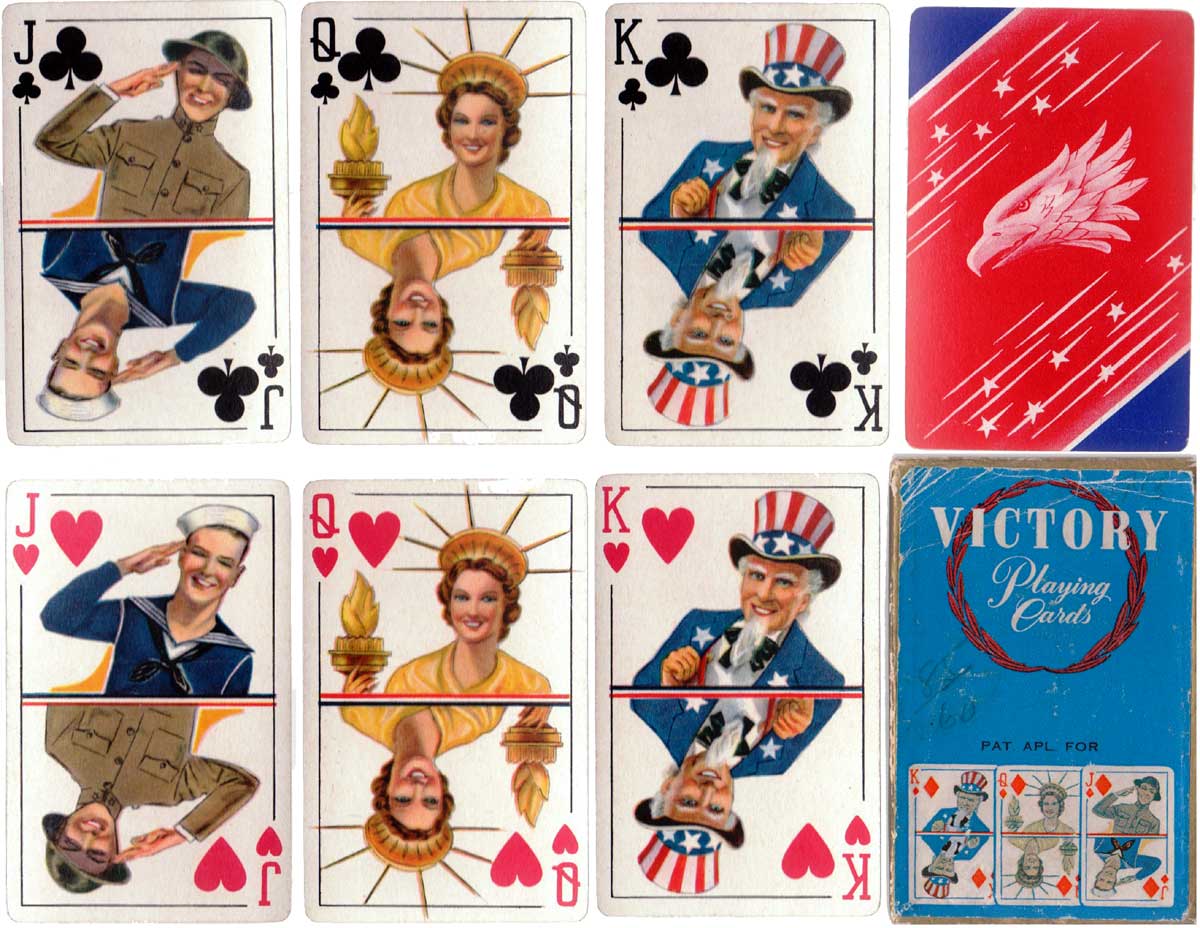 Victory cards celebrating U.S. participation in the Allied victory, c.1945