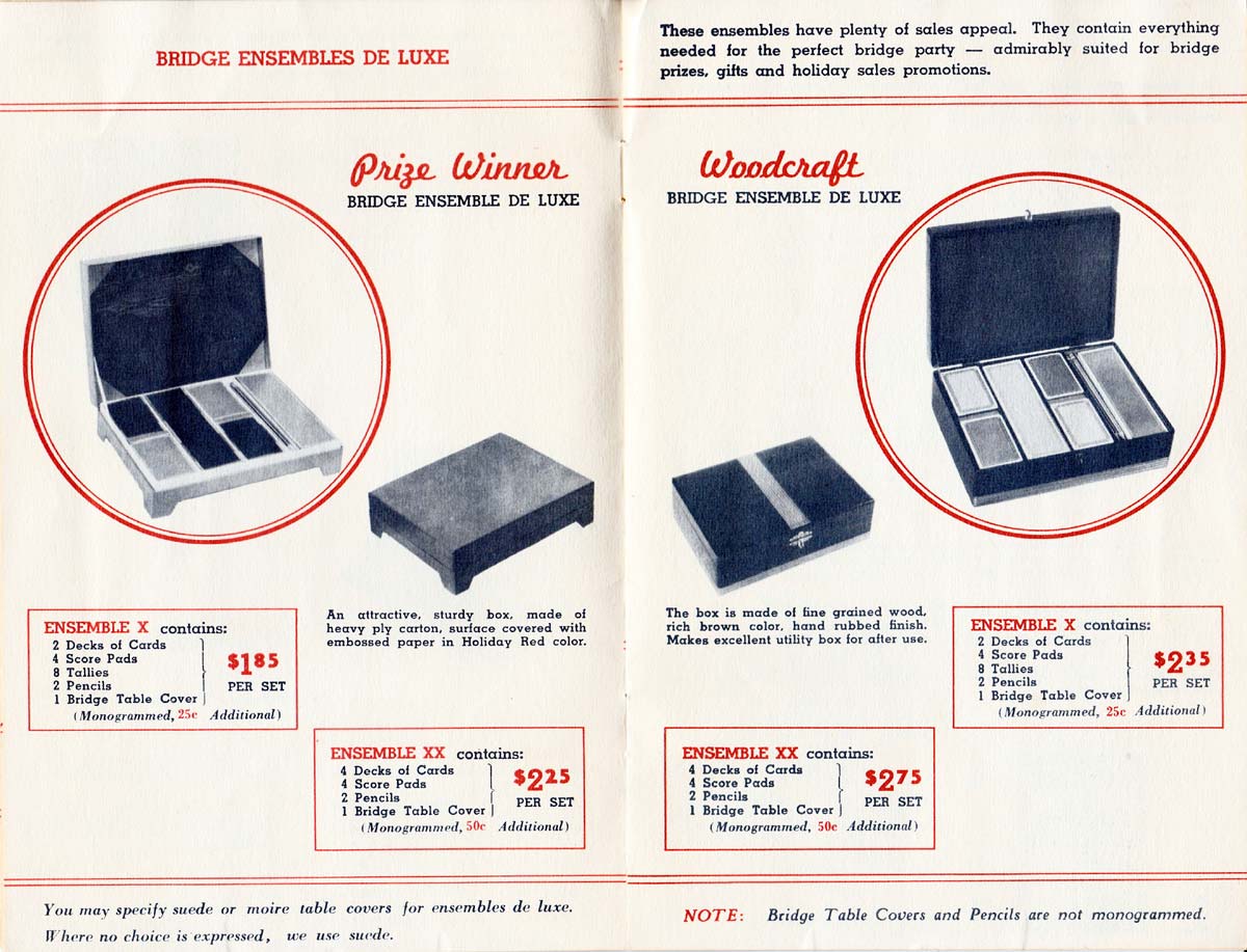 Trade catalogue by Atlantic Line Playing Card Co., Inc., c.1930s Trade catalogue by Atlantic Line Playing Card Co., Inc., c.1930s