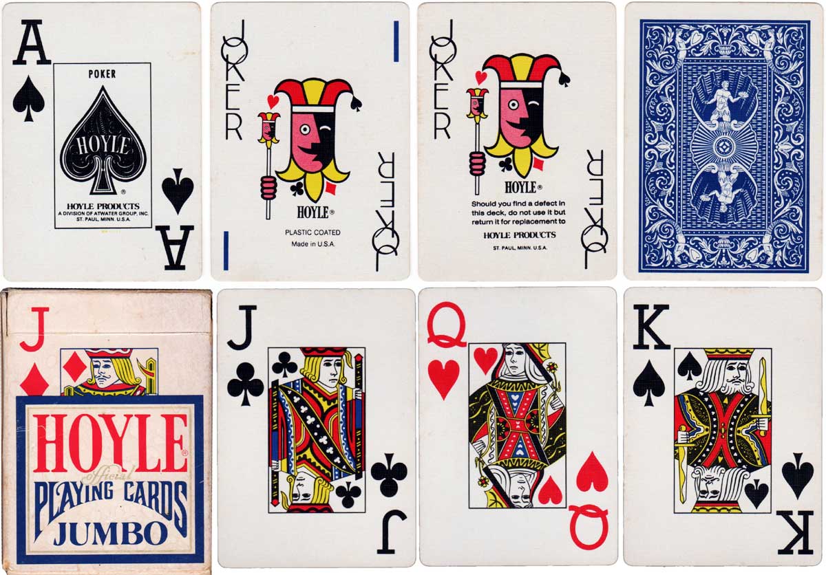 Hoyle Jumbo index playing cards with 1983 copyright date