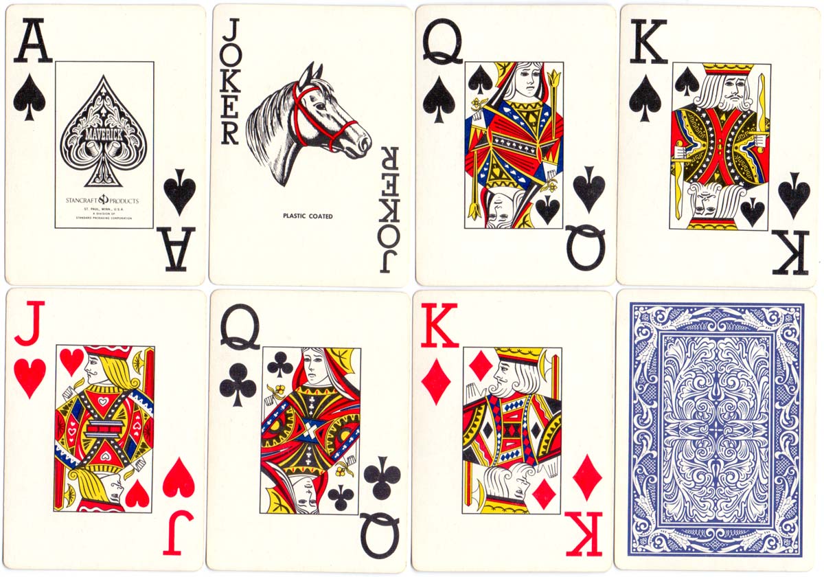 Stancraft jumbo-index Maverick playing cards, c.1975