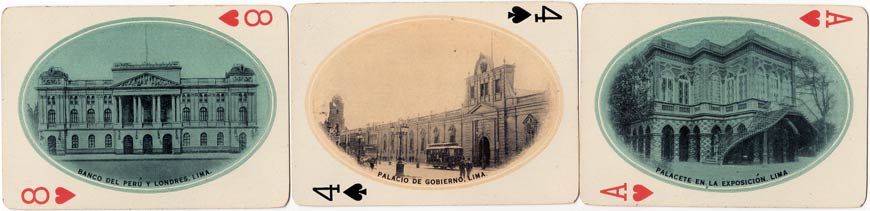 ‘Vistas de Lima’ playing cards made by Standard Playing Card Co., Chicago, c.1910 ‘Vistas de Lima’ playing cards made by Standard Playing Card Co., Chicago, c.1910