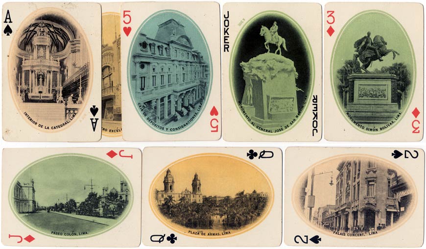 ‘Vistas de Lima’ playing cards made by Standard Playing Card Co., Chicago, c.1910 ‘Vistas de Lima’ playing-cards made by Standard Playing Card Co., Chicago, c.1910