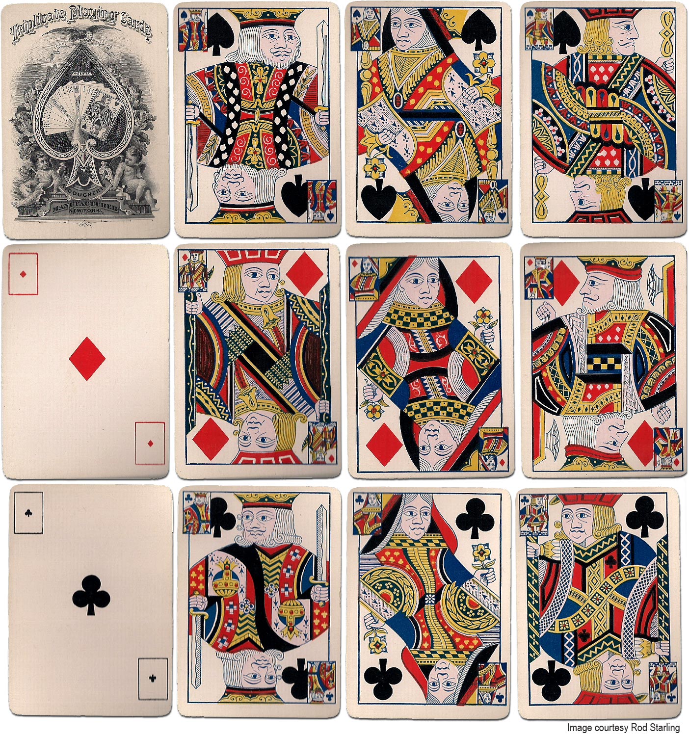 'Triplicate No.18' playing cards by Andrew Dougherty, c.1878