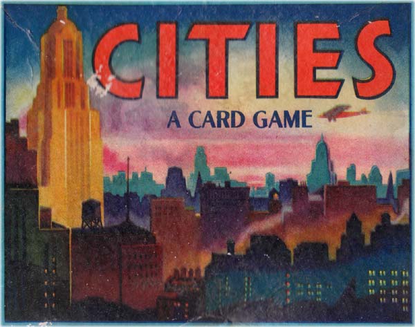 Game of Cities card game published by E. E. Fairchild Corporation under their ‘All-Fair’ brand, 1945