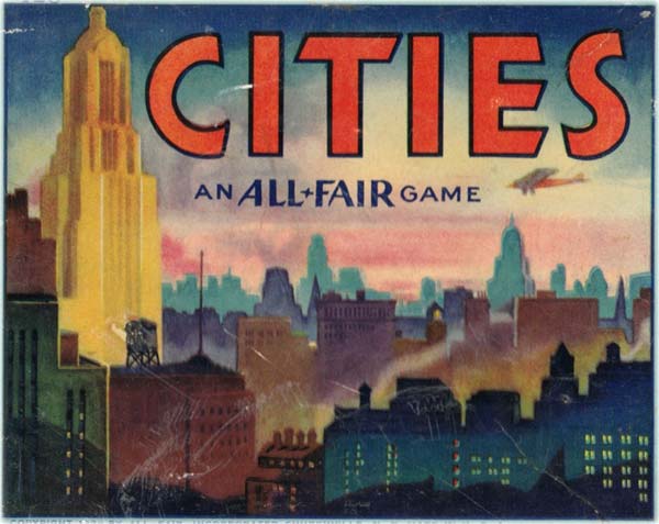 Game of Cities card game published by Fairchild Co, 1932