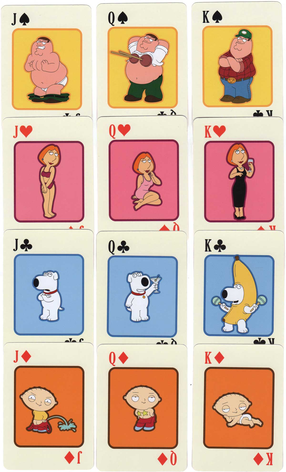 Family Guy merchandise deck licensed and copyright by Fox 2010