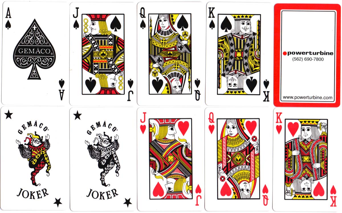 ‘Gemaco’ playing cards produced for Powerturbine