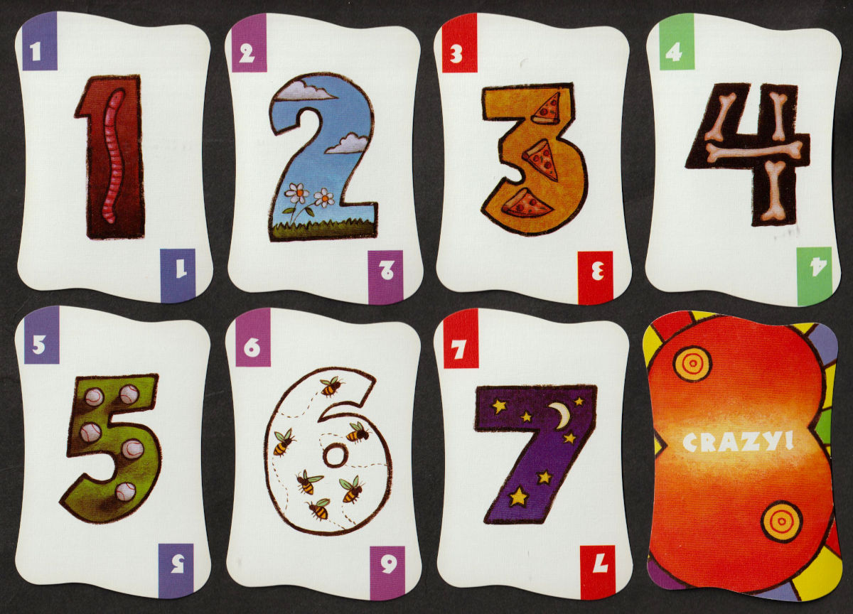 Crazy Eights ergonomic playing cards by The New Deal Playing Card Co.,,USA, c.2000