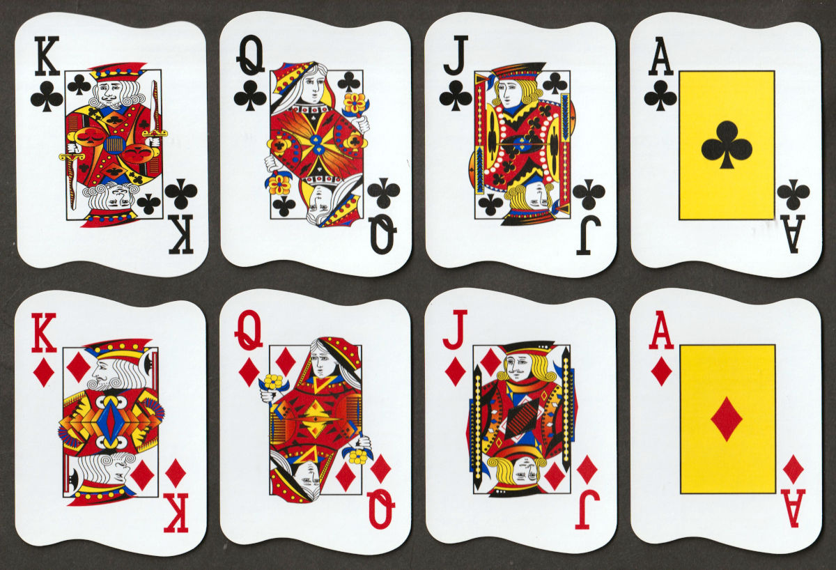 Poker 1 ergonomic playing cards by The New Deal Playing Card Co.,,USA, c.2000