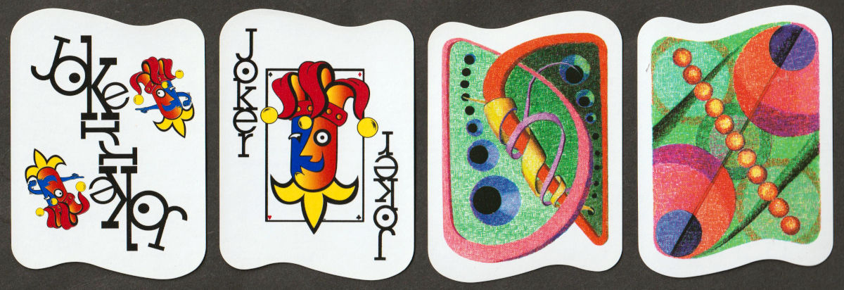 Poker 1 ergonomic playing cards by The New Deal Playing Card Co.,,USA, c.2000