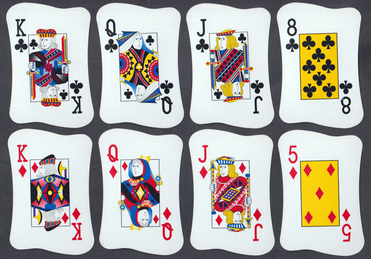 Poker 2 ergonomic playing cards by The New Deal Playing Card Co.,,USA, c.2000