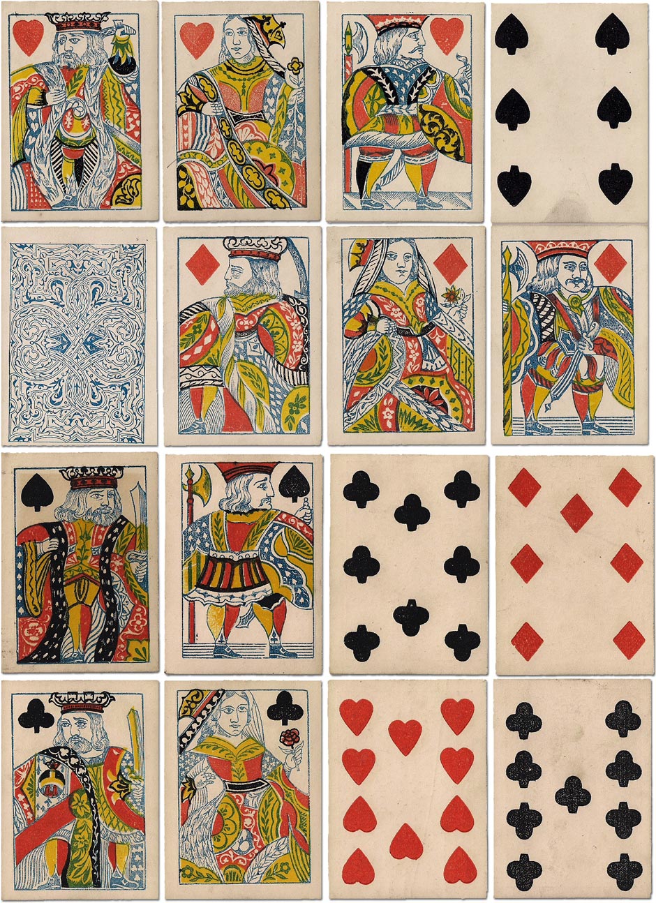 Playing cards by Charles Bartlet, Philadelphia, c.1845-65