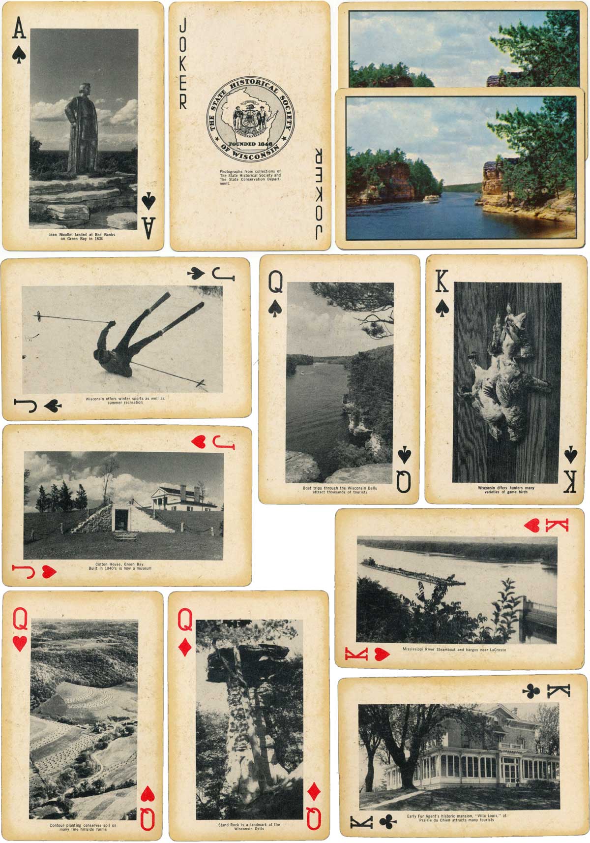 Souvenir deck from the State Historical Society of Wisconsin, c.1946