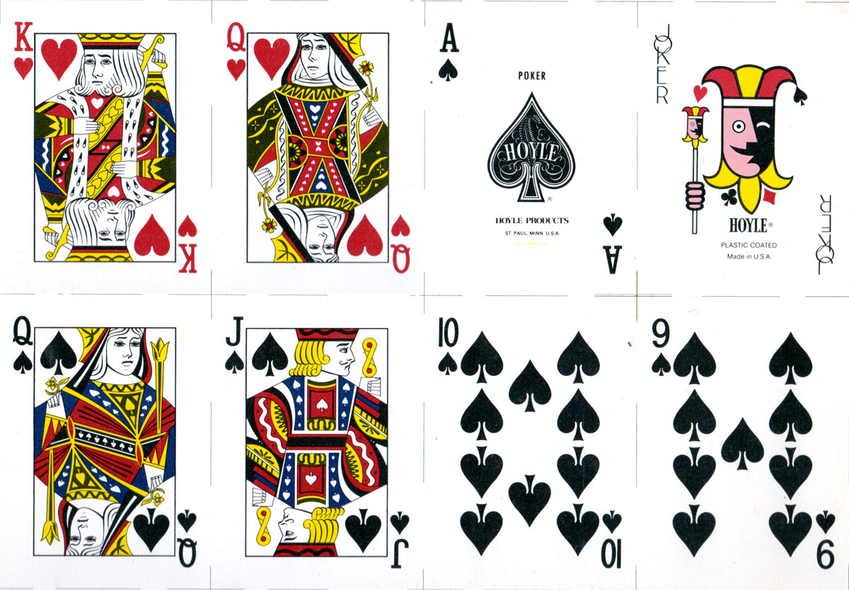 playing cards manufactured for Hoyle Products by Brown & Bigelow, c.1978-80