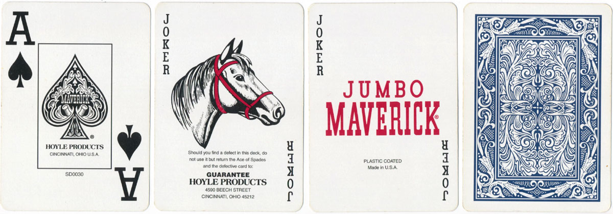 Hoyle jumbo Maverick playing cards, after 2001