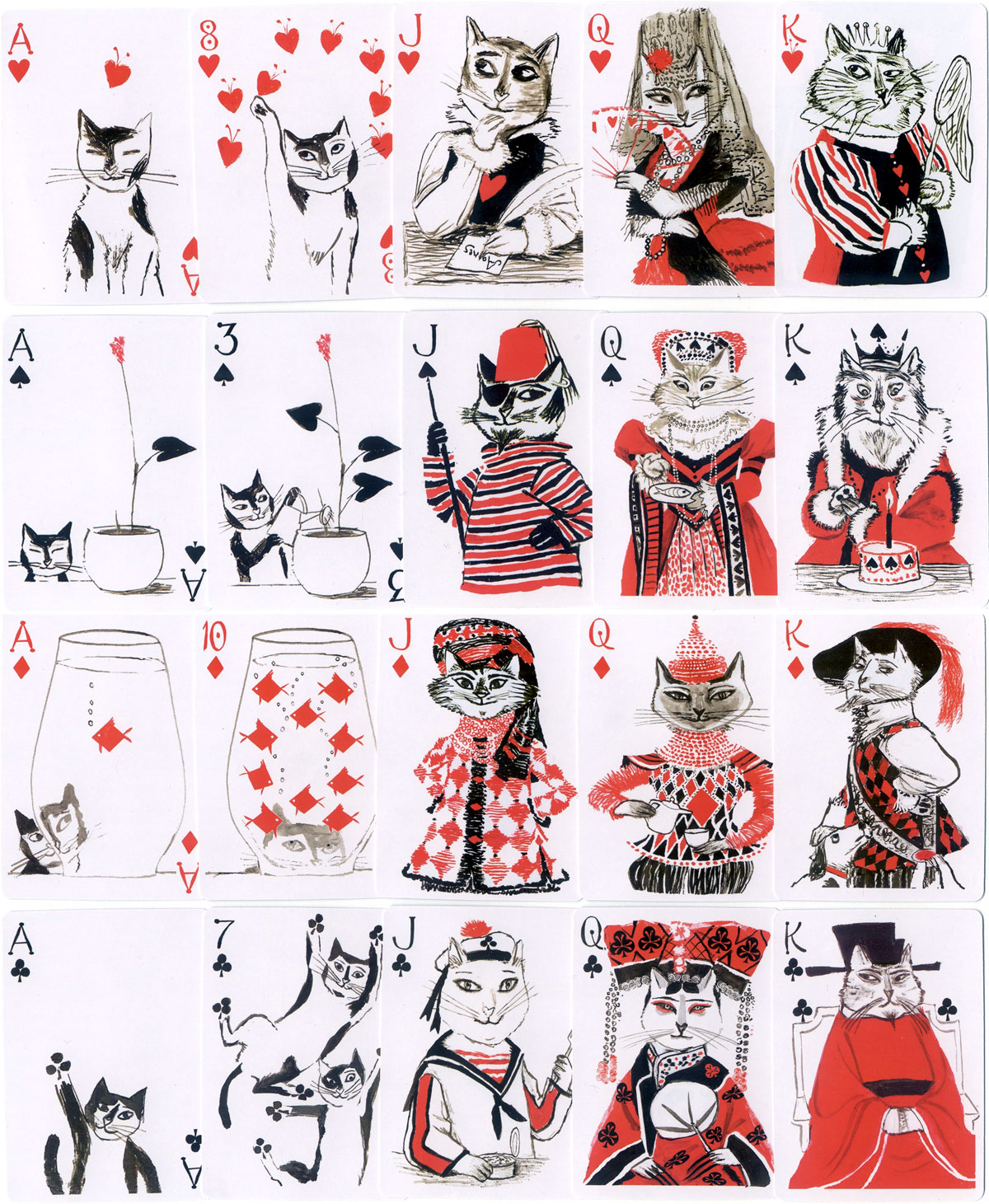 Kitten Club playing cards, John Littleboy, 2006