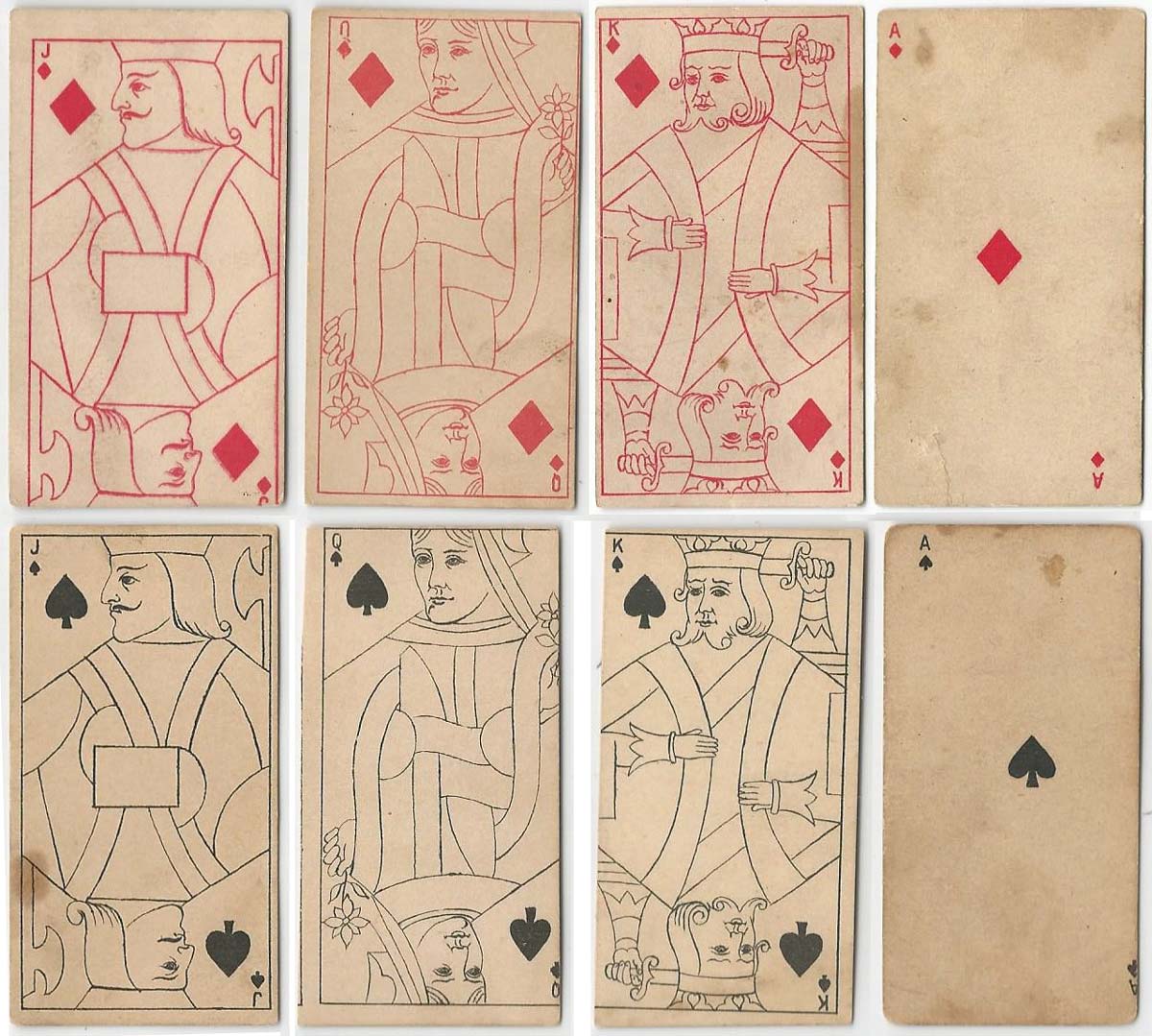 Kinney Transparent playing cards, c.1890 Kinney Transparent playing cards, c.1890