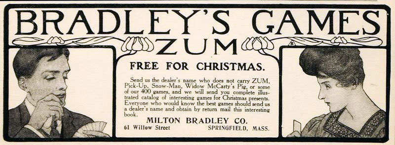 Zum card game published by Milton Bradley Co., c.1905 Zum card game published by Milton Bradley Co., c.1905