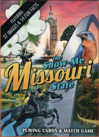 Missouri Souvenir playing cards designed by OnPoint Speciality products in the USA, 2017