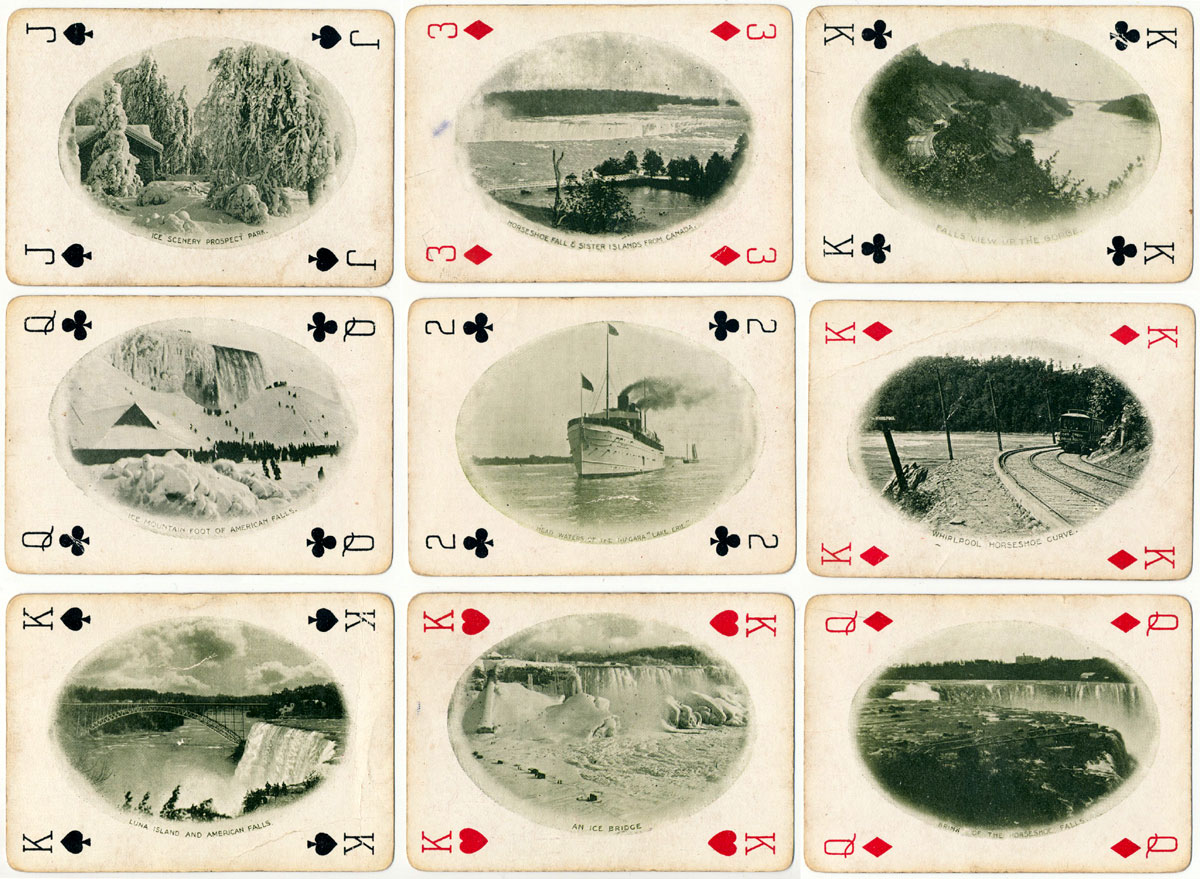 Niagara Falls Souvenir Playing Cards copyrighted 1901 by the Niagara Playing Card Co. Buffalo NY