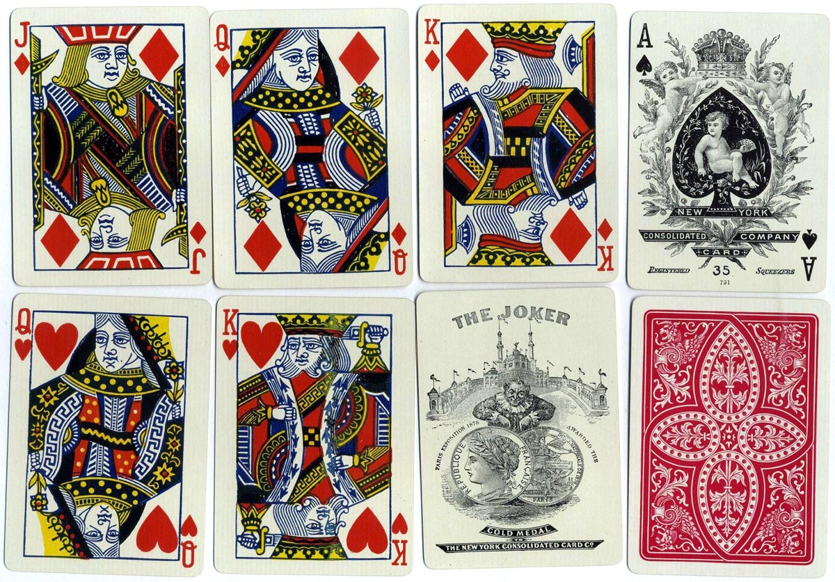 Cards from boxed set of “Hart's Squeezers”, c.1890