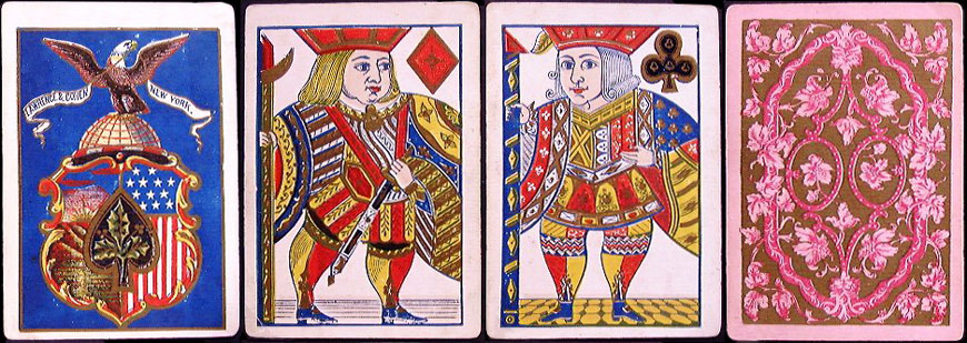 Superfine Florigated Playing Cards by Lawrence & Cohen, c.1863