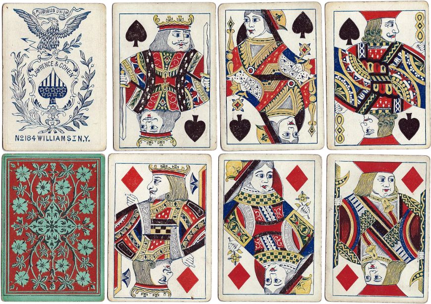 Double-ended cards made by Lawrence & Cohen, c.1863