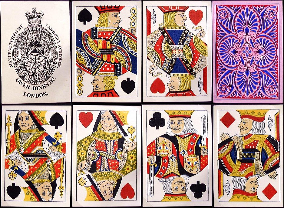Lawrence & Cohen playing cards printed from De la Rue plates, c.1865