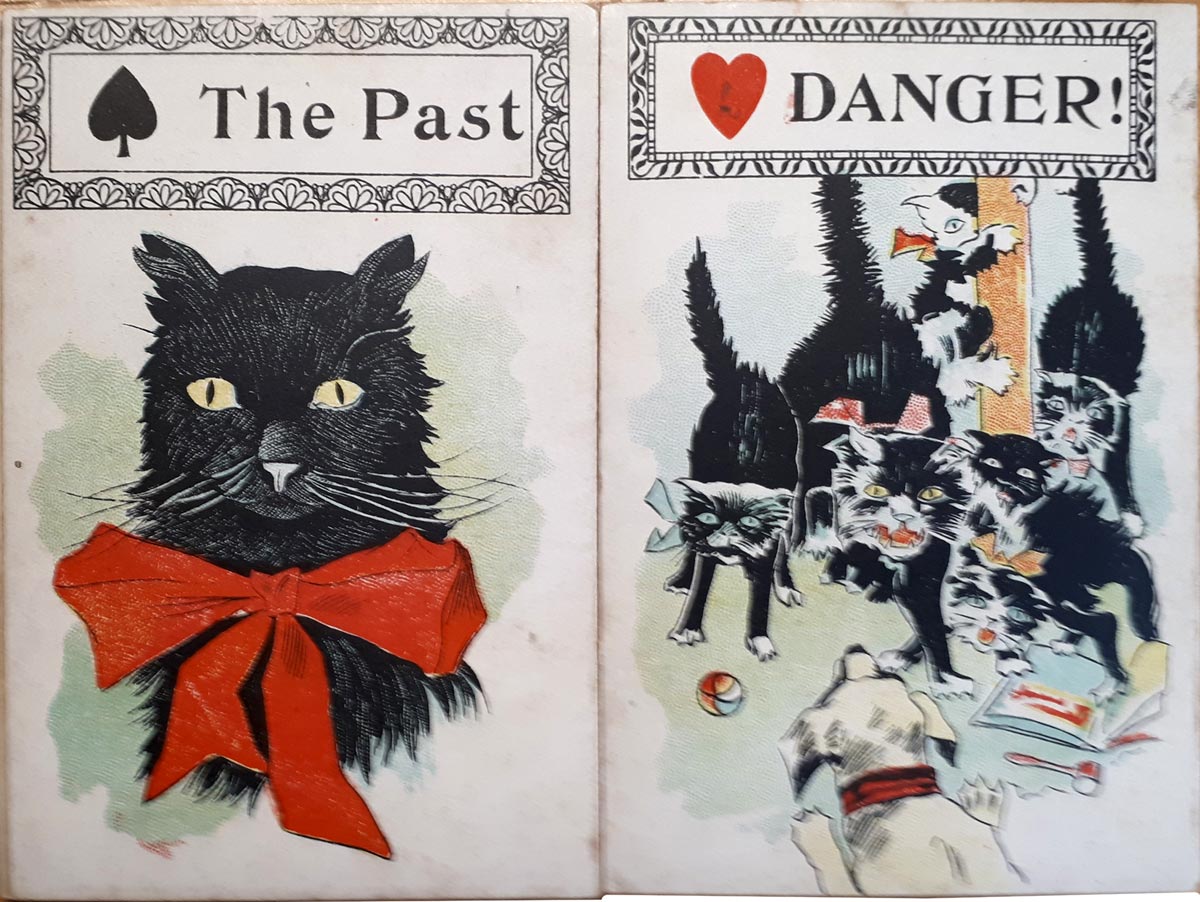 Black Cat Fortune Telling Cards published by Parker Bros, 1897