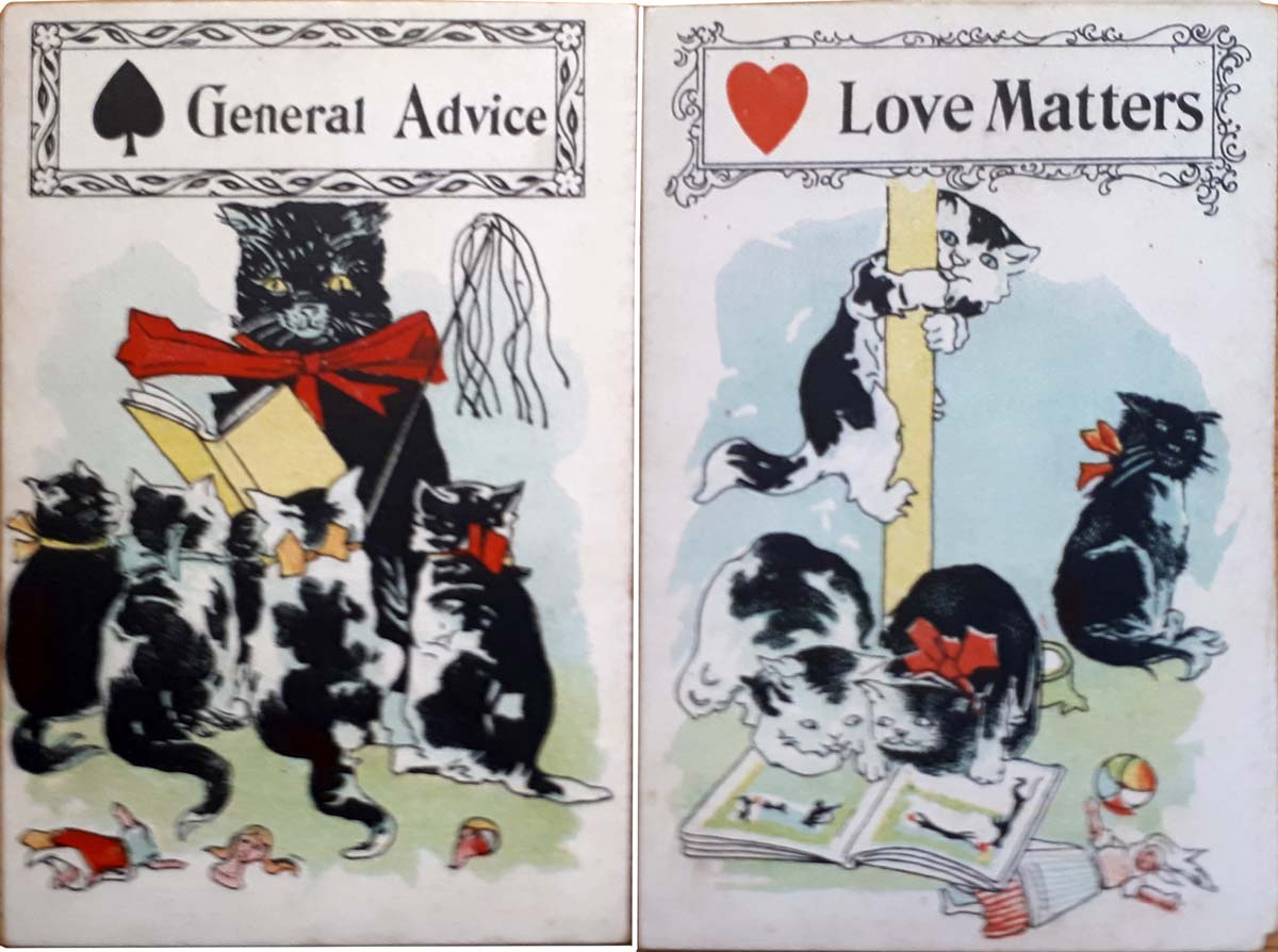 Black Cat Fortune Telling Cards published by Parker Bros, 1897