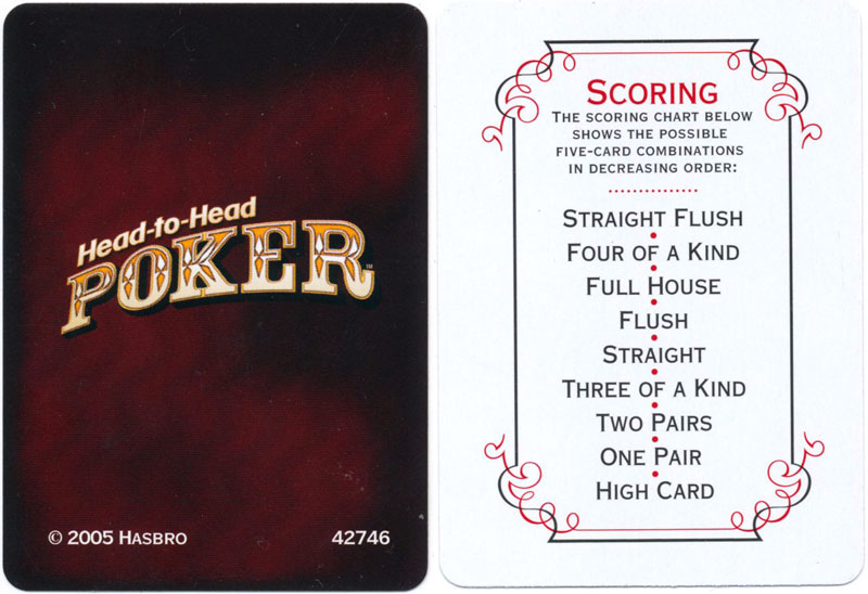“Head-to-Head” Poker by Parker Brothers (Hasbro), 2005