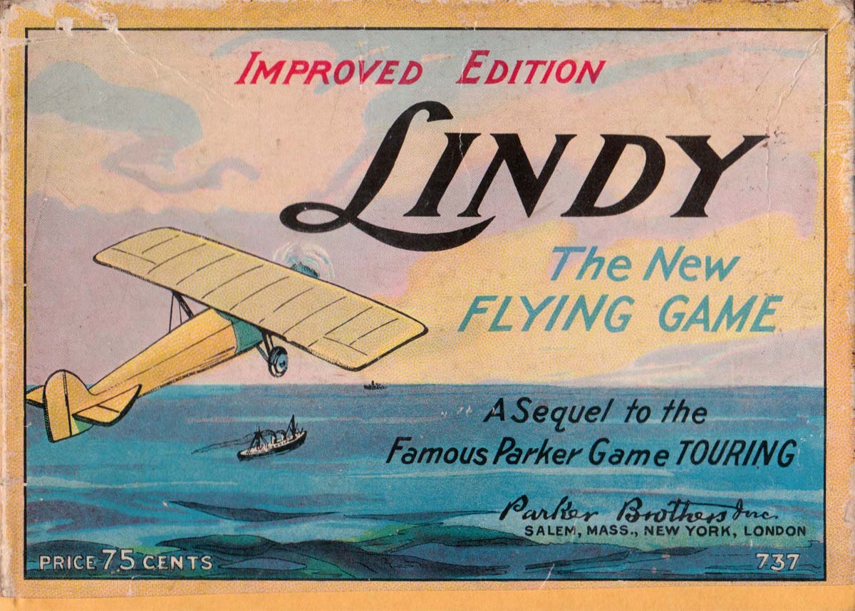 ‘Lindy’ - the flying game - a sequel to ‘Touring’ by Parker Brothers, 1927