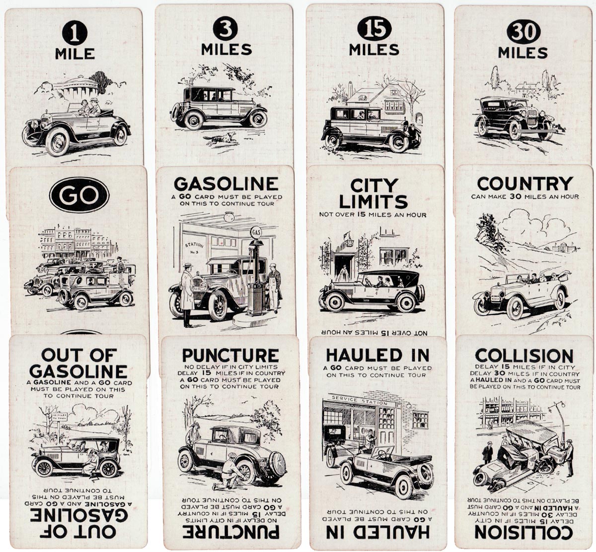The Great Automobile Card Game “Touring”, © 1926 Parker Brothers, Salem, Massachusetts