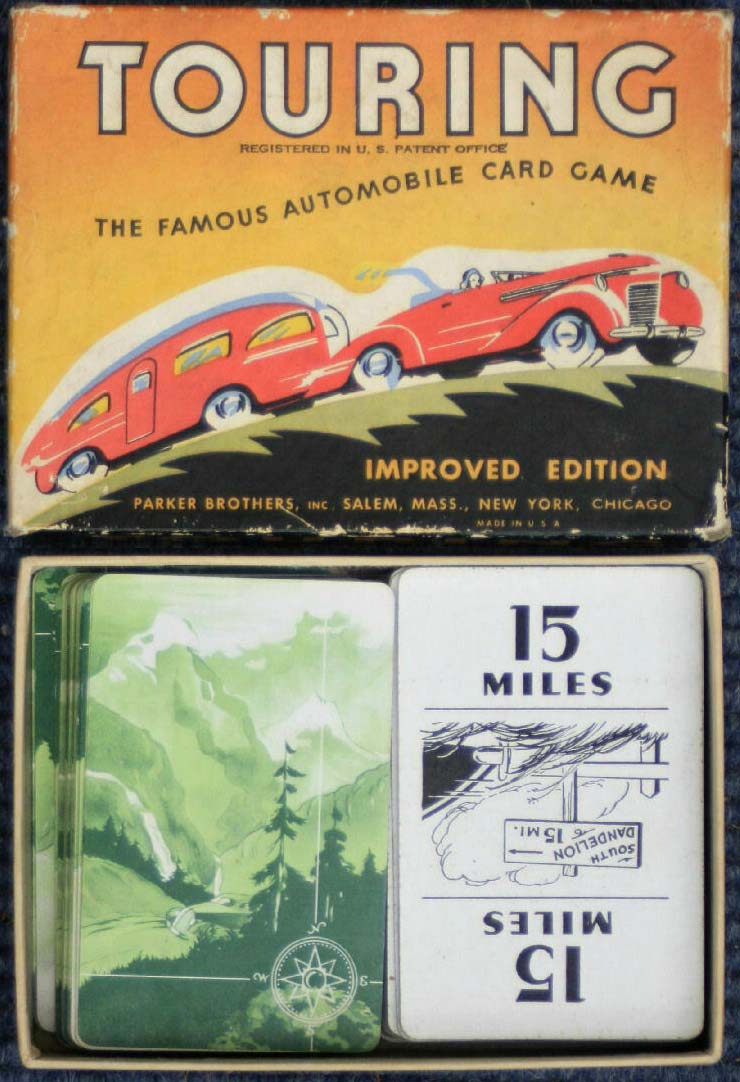 The Great Automobile Card Game “Touring”, © Parker Brothers, Salem, Massachusetts